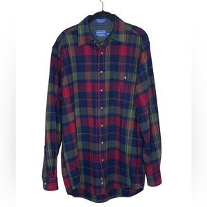 PENDLETON Flannel Button Down with Elbow‎ Patches